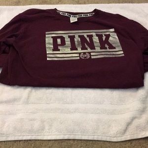 Pink long sleeved sweatshirt